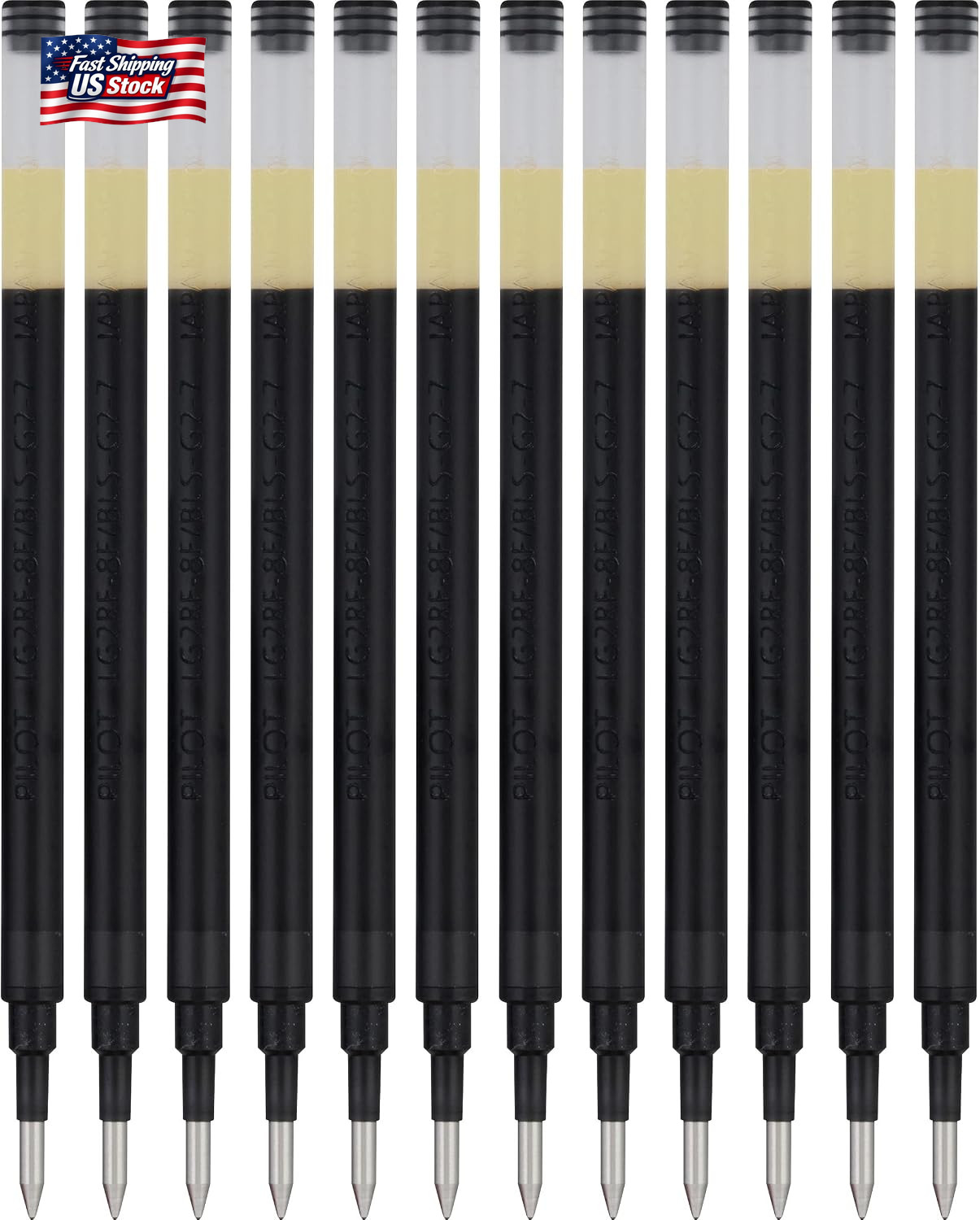 Pilot G2 Gel Ink Refills, Fine Point 0.7 Mm, Black, Pack of 12