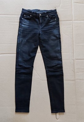 7 for all mankind Jeans The Skinny 26 coated black Made in Italy