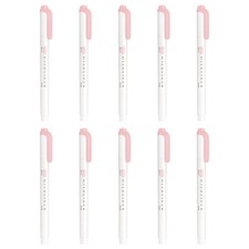 Zebra Highlighter, Mild Dusty Pink, 10 Pack 1 Count Pack of 10 , dusty pink