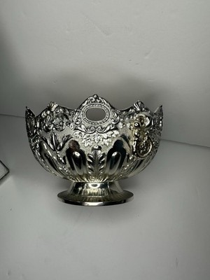 Vintage Leonard No. 963 Enesco Monteith Ornate Silver Bowl Made in Japan