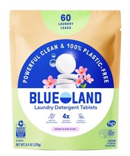 BLUELAND Laundry Detergent Tablets, 60 Count, Spring 60 Count Pack of 1