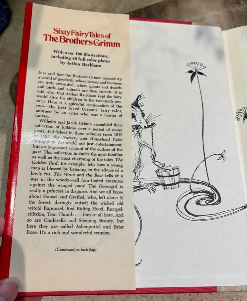 Sixty Fairy Tales of The Brothers Grimm 1979 HC DJ Arthur Rackham Illustrated EC - Image 2 of 4