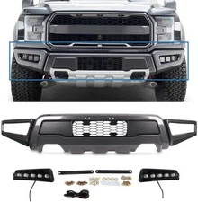 Front Bumper Steel Raptor Style For F150 F-150 2009-2014 Super Duty w/Fog Lights