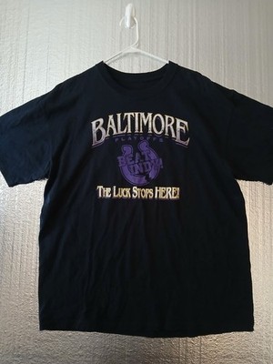 NFL Baltimore Ravens 'The Luck Stops Here' Playoffs Rivalry Graphic Tee Size XL