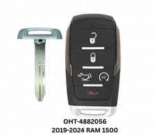 Smart Remote Key Fob for Ram 1500 2019 2020 2021 2022 2023 OHT-4882056 68442909