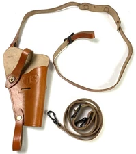 World War US M7 Holster WWII COLT .45 Cal M-7 Tanker Leather Shoulder Holster...