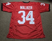 Herschel Walker Signed XL Red Jersey Beckett Auto Georgia Bulldogs Football
