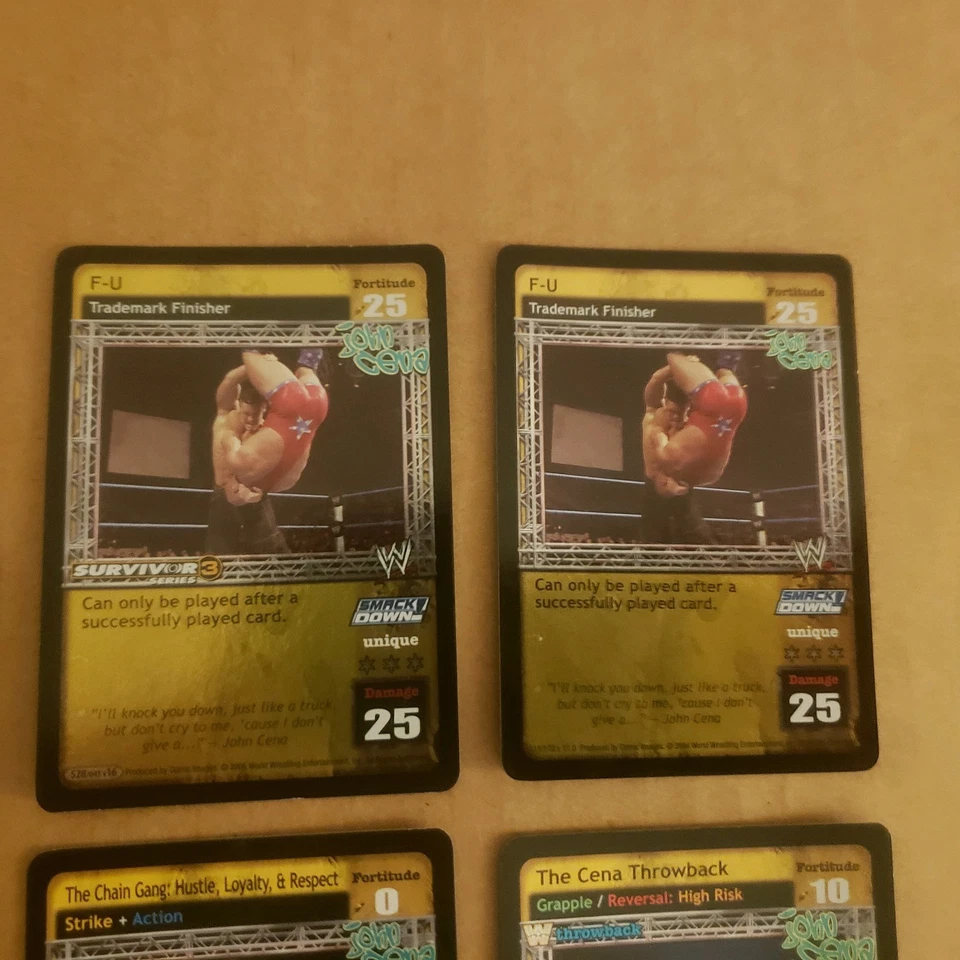 WWE Raw Deal CCG John Cena Superstar 11 Card Collection Ultra Rares SS3 EX/LP - Image 3 of 4