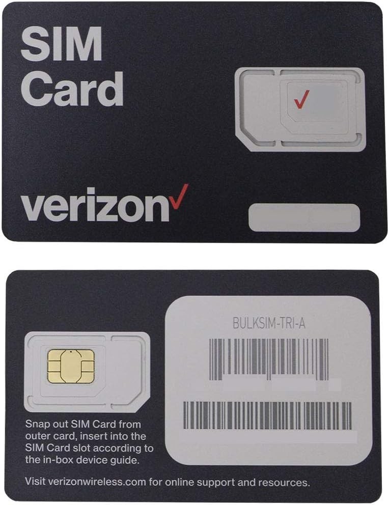 как выглядит 4G LTE SIM Card by Verizon: All Sizes 3-in-1 Design Includes Punch-Out Feature фото