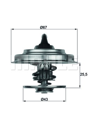 KÜHLFLÜSSIGKEIT KÜHLER THERMOSTAT MAHLE ORIGINAL TX 18 83D P FÜR RELIANT - Picture 2 of 8