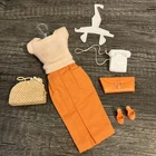 Vintage Barbie Fashion Pak Sets 1962 Orange Sheath Skirt Pink Sweater 1960s