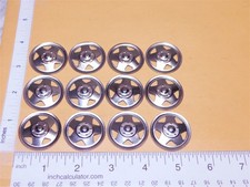 Set of 12 Zinc Plated Tonka Triangle Hole Hubcap Toy Parts Semi Truck TKP-002-12