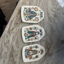 Figgjo Flint FF SAGA Norsk Design Handpainted Silkscreen Norway Lot of 3