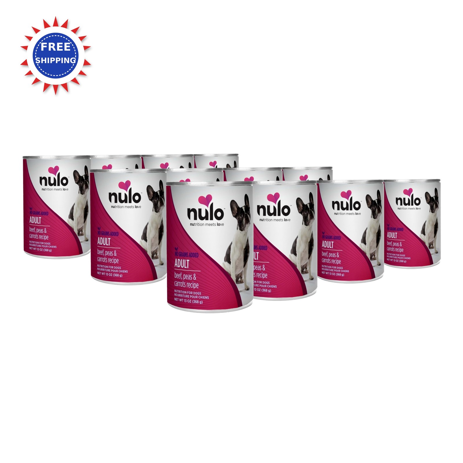 Nulo Grain Free Beef Peas & Carrots 13 Ounce 12 Pack