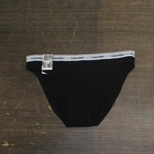 Calvin Klein Womens Modern Logo Bikini Panty QD5044 Black M