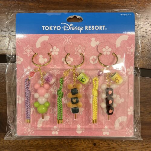 NUOVO Set portachiavi Tokyo Disney Resort Topolino Dango - Foto 1 di 5
