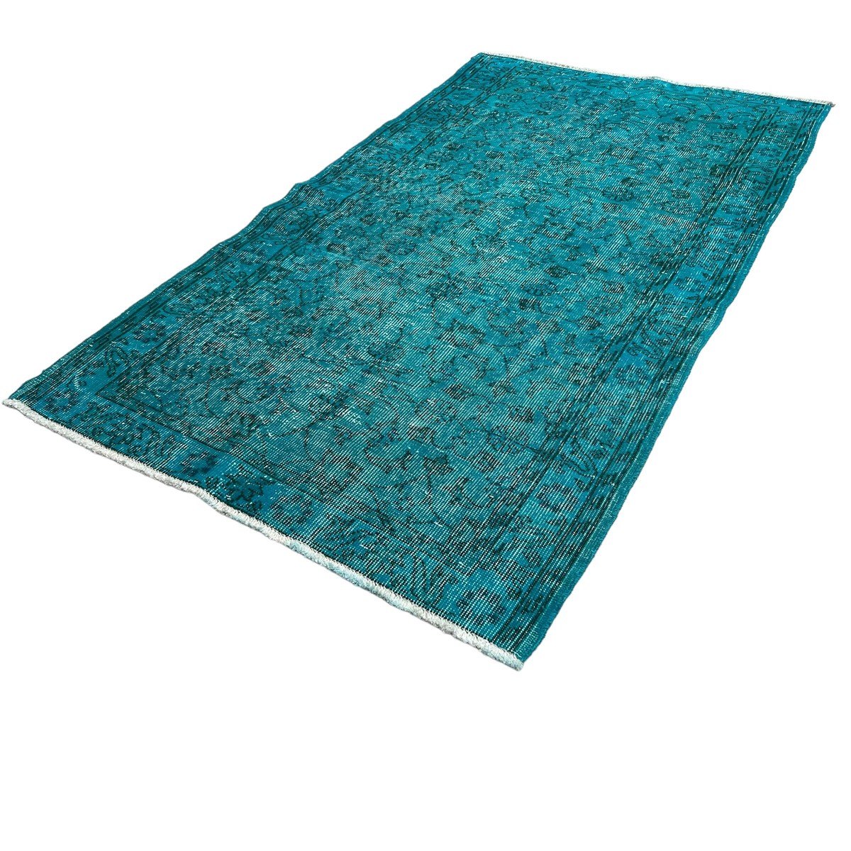 117.5×192 ViNTAGE TURKiSH RUG Distressed Turkish Rug 192 X 107 cm Wool Vintage rug, Over-dyed