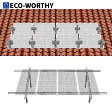 ECO-WORTHY Adjustable Roof Solar Panel Mounting Brackets Kit for 4PCS Panels