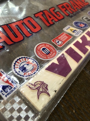 Minnesota Vikings NFL Metal Chrome License Plate Frame Tag Express Lifestyles - Picture 2 of 5