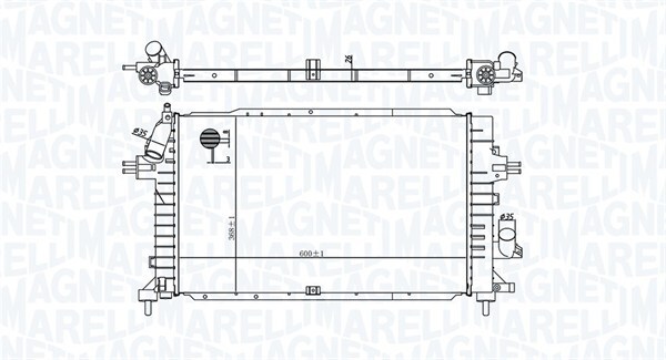 MAGNETI MARELLI 350213176100 Radiator, engine cooling for OPEL,VAUXHALL