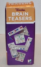 Go! Classic Game Wooden Brain Teasers 7 Puzzles Included Ages 6+  FREE Shipping!
