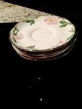 Franciscan DESERT ROSE Saucers (Set of 4) Gladding McBean CA USA 5-3/4"