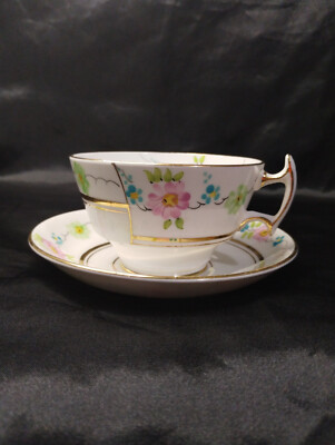 Phoenix Tea Cup and Saucer Set Thomas Forester & Sons England Bone in China 