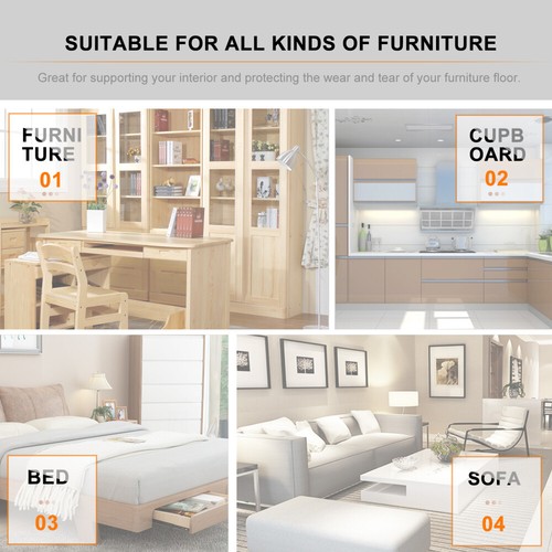 4 Pcs Solid Wood Furniture Wooden Feet Replacement Sofa Legs Bun for - Picture 11 of 12
