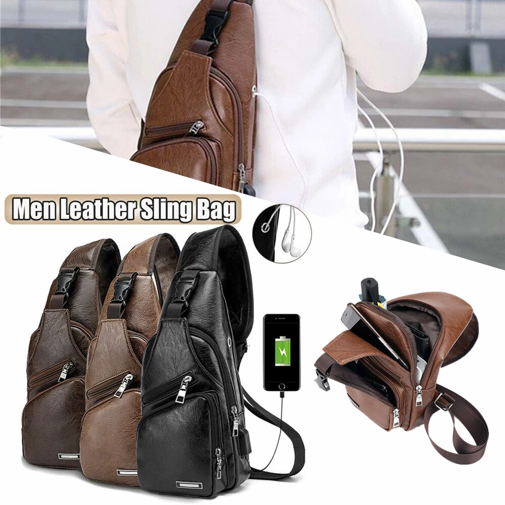 Mens shoulder deals sling bag