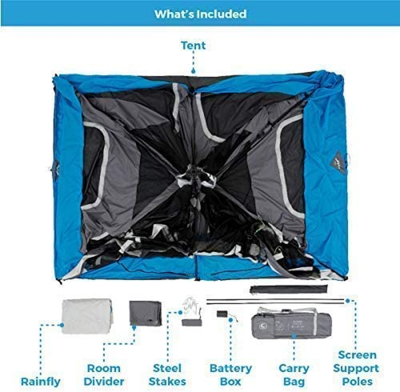 CORE Instant Tent with LED Lights Portable Large Family Cabin Multi