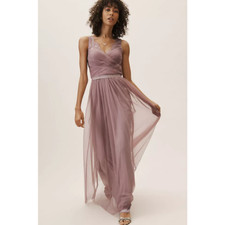 Anthropologie BHLDN Hitherto Fleur Tulle Maxi Dress Formal Bridesmaid Gown, US 0