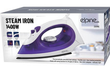 1400W Steam Iron Non-Stick Soleplate Dry/Steam Iron Adjustable Temp Soft Grip