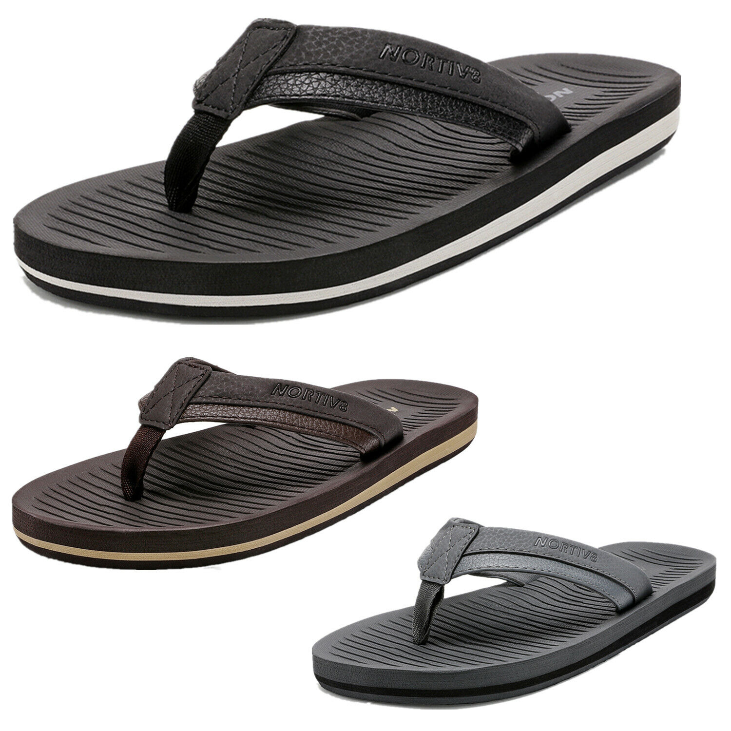 Men's Thong Flip Flops Comfort Lightweight Summer Beach Walking Sandal Slippers