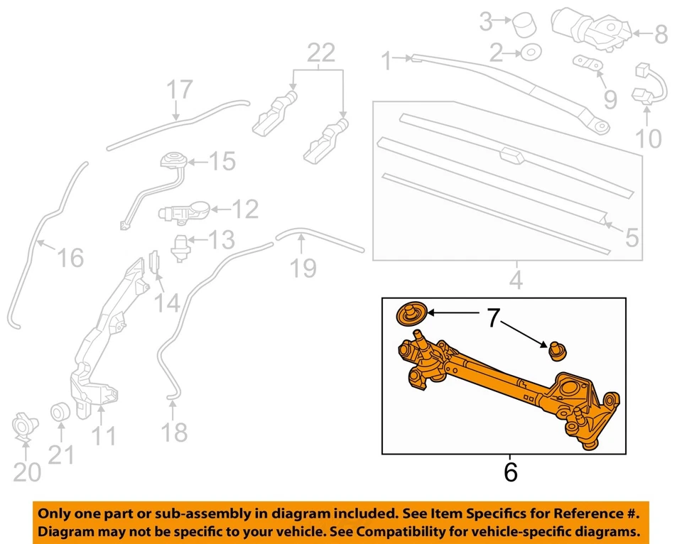 Used Windshield Wiper Linkage fits: 2013 Honda Cr-v  Grade A - Image 3 of 4