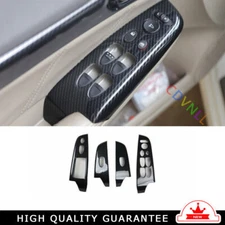 Glass Window Lifting Lock Panel Trim For Honda Civic 8th 2006-2011 Carbon Fiber