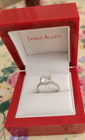 James Allen 14k White Gold Cushion Outline Pave Gallery Lab Created Diamond Ring — photo 1