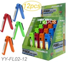 12-Pack, 200 Lumen Illumibrite Bendable COB LED Work Light w/ Magnetic Clip