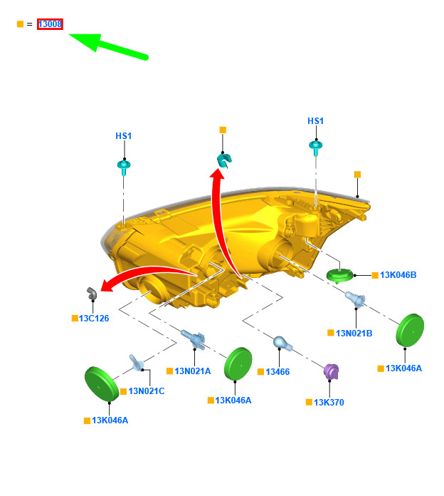 FORD TRANSIT MK4 Front Left Headlight LHD 2639546 BK31-13D153-BG  