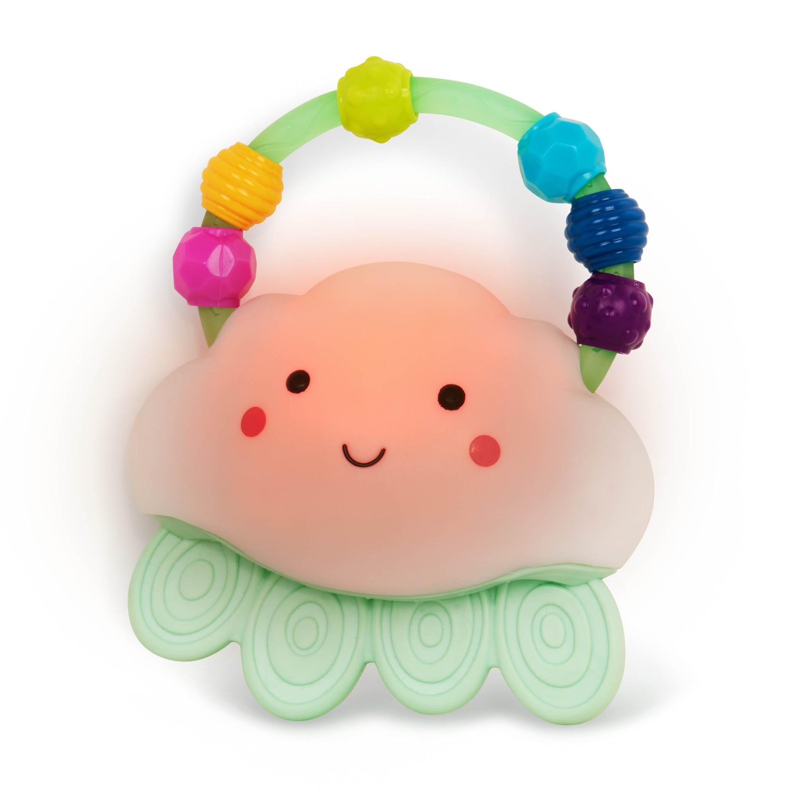 B. toys- B. baby – Baby Light-Up Cloud Rattle- Rain-Glow Squeeze- Teething Ra...-image