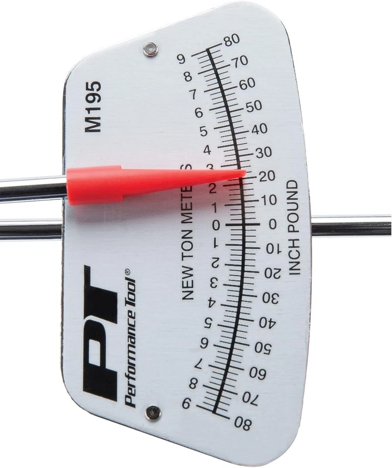 PERFORMANCE TOOL TORQUE WRENCH TOOL 1/4 IN DRIVE, 0-80 IN/LBS SAE & METRIC M195 - Image 2 of 3