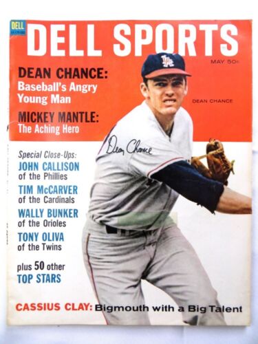 Dean Chance Signed Autographed Magazine Dell Sports 1965 Angels JSA AG71955 - Afbeelding 1 van 4