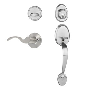 Details About Dynasty Colorado Front Door Lock Satin Nickel With Monterey Lever Right Hand