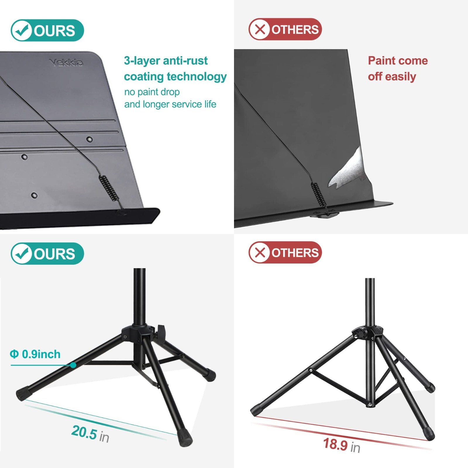 Sheet Music Stand Professional Portable Music Stand Carrying Bag