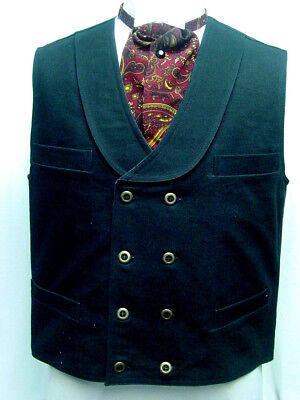BLACK Frontier Classics Old West Victorian Westworld Son style mens vest S to 5X 
