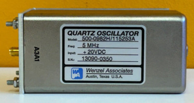 Wenzel 500-0982H / 115253A 5 MHz, +20 VDC, SMA (F), Quartz Oscillator. Tested!