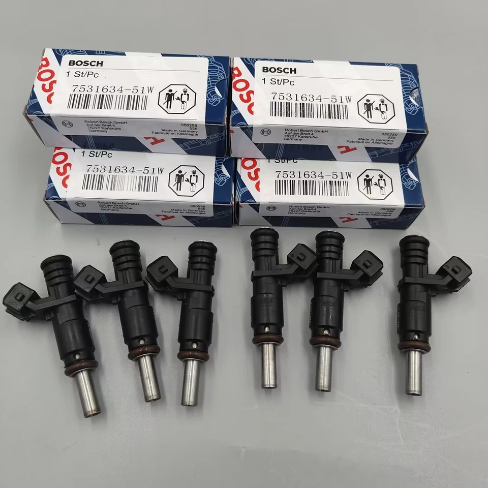 Inyectores de combustible 6X 7531634 para BMW 2007-2012 3,0 L X3 X5 Z4 328i 328xi 528i Foto 2 de 4