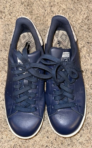 Adidas Originals Stan Smith Marineblau Leder Python Schlange Turnschuhe Schuhe 8,5