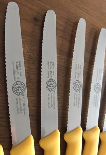 Messer 4 Stück NEU,Gelb,Solingen Germany. Spülmaschinengeeignet,Rostfrei - Bild 3 von 6