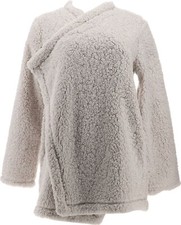 Jockey Open Front Sherpa Cardigan Mid Grey S-M NWOT 838 