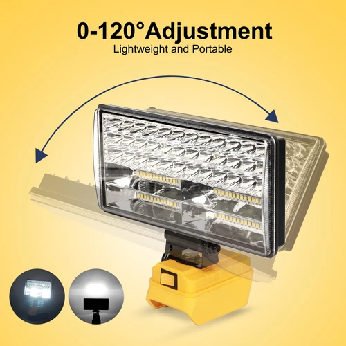 LED Work Light for Dewalt 20V Battery,90W Flood Light Torch for Workshop,Camping - Bild 9 von 12